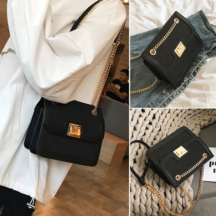 New 2019 Fashion Women shoulder Bags Casual Frosted Chain Metal Buckle Female Crossbody Bag High Quality Trend Ladies Handbag